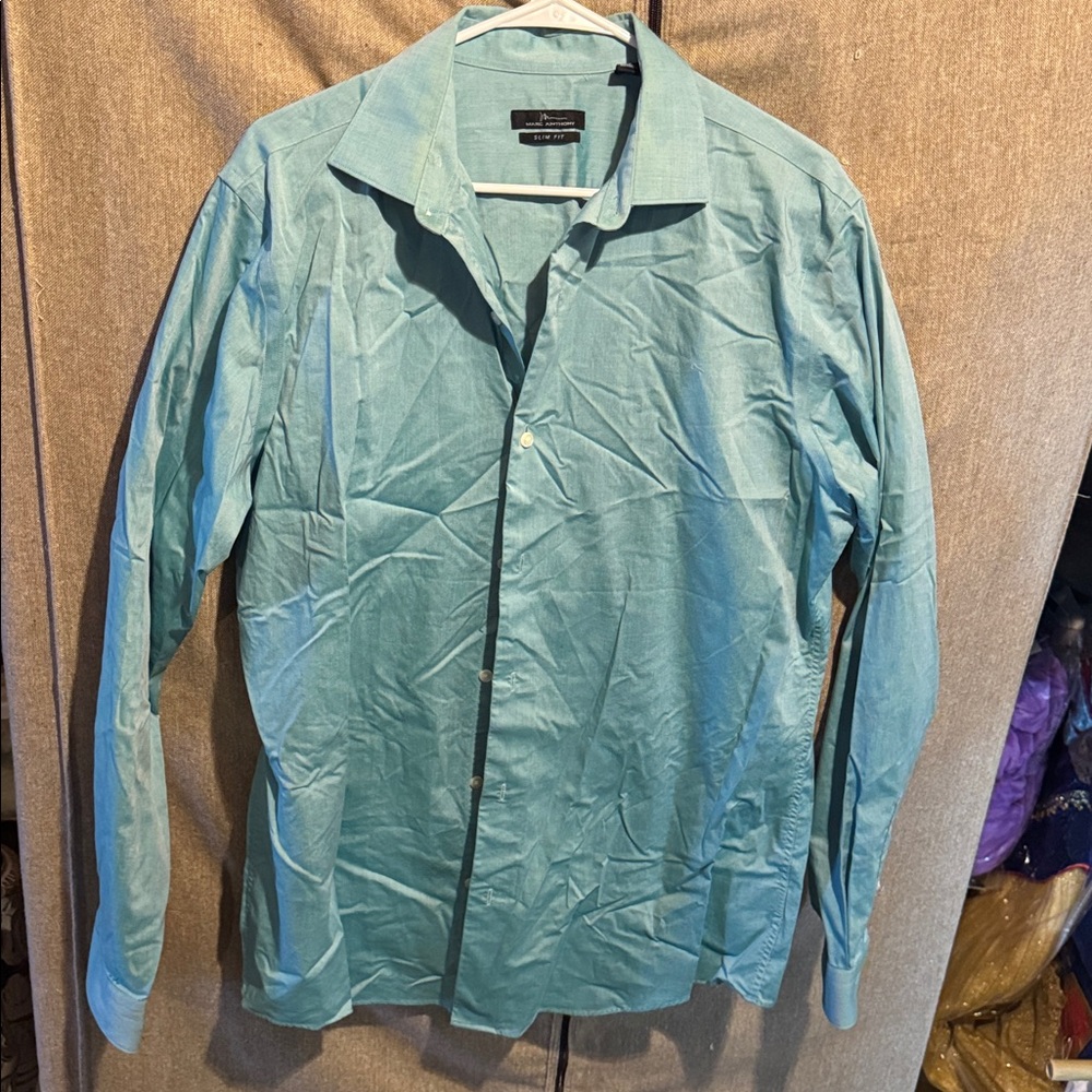Marc Anthony Teal Dress Shirt